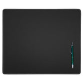 Black Leatherette 17 x 14 Conference Table Pad w/ White Stitching